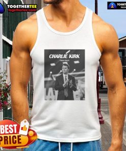 Nice Charlie Kirk Memorial Rest In Peace Tank Top featuring a bold graphic design, perfect for honoring his legacy.