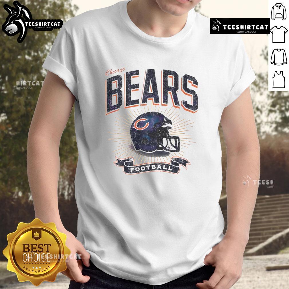 Nice Chicago Bears Football Helmet Distressed Vintage T Shirt Distressed vintage Chicago Bears football helmet graphic on a stylish T-shirt, perfect for fans and collectors.