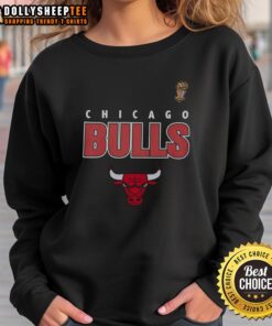 Vintage Chicago Bulls throwback sweatshirt featuring iconic logo and retro design in vibrant colors.