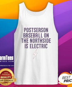 Chicago Cubs postseason baseball tank top showcases electric Northside spirit, perfect for fans celebrating team pride.