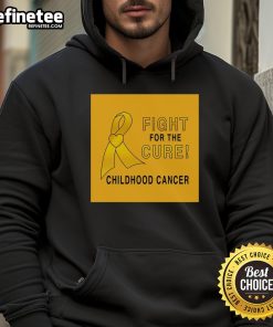 Child wearing a Nice Childhood Cancer Fight for a Cure hoodie, showing support for pediatric cancer awareness and research.