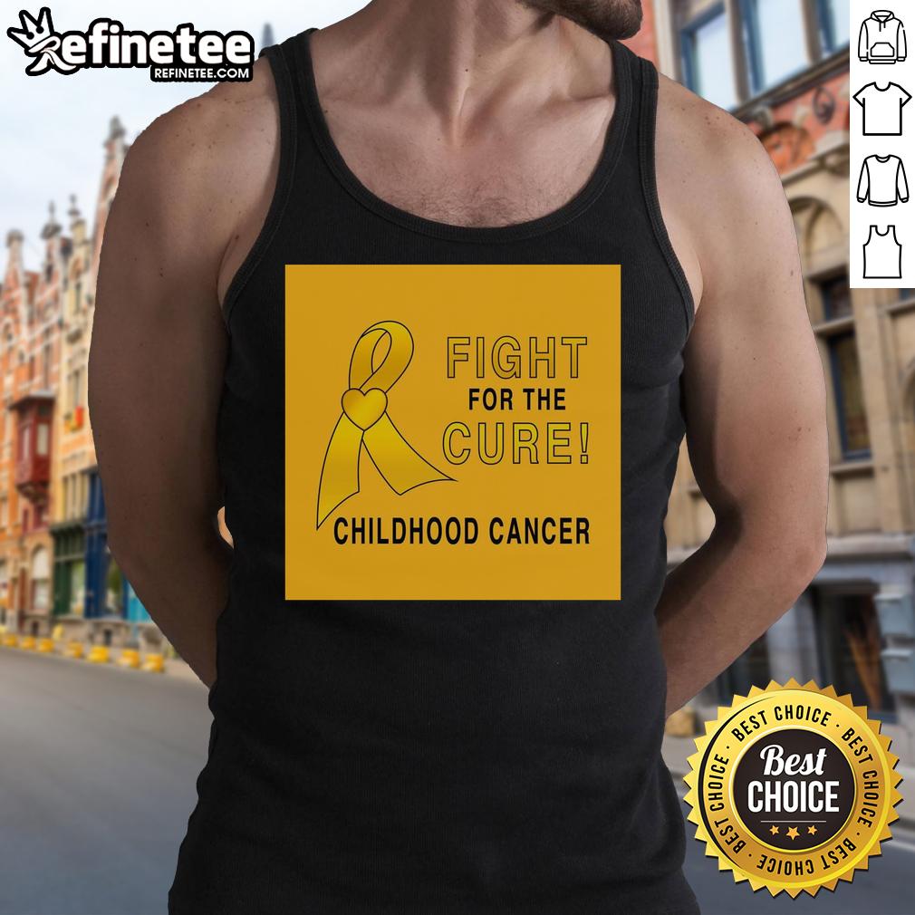 Nice Childhood Cancer Fight For A Cure Tank Top Child wearing a 'Nice Childhood Cancer Fight For A Cure' tank top, showcasing support for pediatric cancer awareness and research.