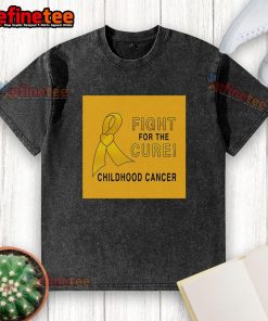 Child wearing a 'Fight for a Cure' washed t-shirt, supporting childhood cancer awareness and fundraising efforts.