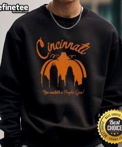 Nice Cincinnati Pumpkin Spice Sweatshirt now available, perfect for cozy fall days and stylish casual wear.