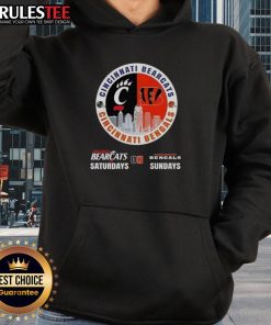 Cozy Cincinnati Sports Bearcats hoodie perfect for Saturdays on Bengals Sundays, featuring a stylish skyline design.