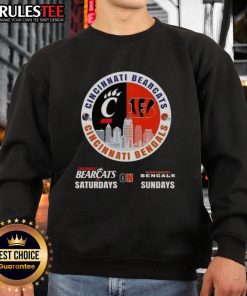 Cozy Cincinnati Bearcats sweatshirt perfect for game days and Bengals Sundays, featuring a stylish skyline design.
