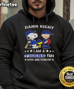 Alt Text: Tigers fan hoodie featuring Snoopy and Charlie Brown, perfect for showing team spirit now and forever.