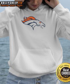 Stylish Denver Broncos logo hoodie featuring vibrant colors, perfect for fans showcasing team spirit.