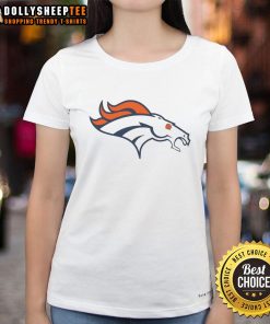 Nice Denver Broncos Logo Ladies Tee featuring vibrant team colors and a stylish design for female fans.