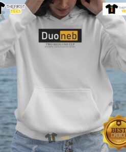 Cozy hoodie featuring 'Two Meds One Cup' design, provided by your local respiratory therapist for comfort and care.