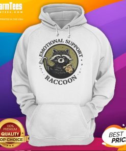 Cozy Nice Emotional Support Raccoon Hoodie featuring a cute raccoon graphic, perfect for comfort and style.