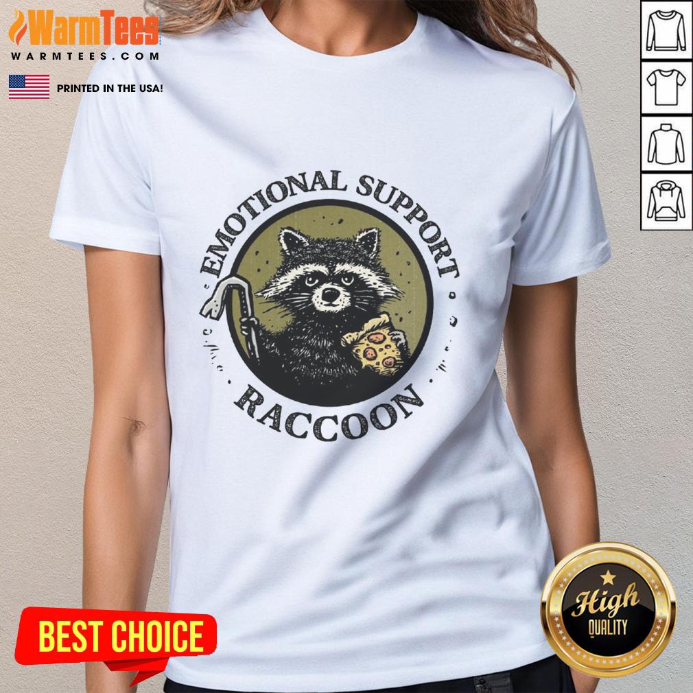 Nice Emotional Support Raccoon Ladies Tee Nice emotional support raccoon ladies tee featuring a cute raccoon graphic, perfect for animal lovers and casual wear.