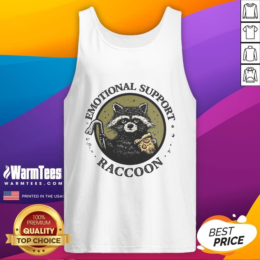 Nice Emotional Support Raccoon Tank Top Adorable raccoon tank top featuring a cute emotional support raccoon design, perfect for casual wear and animal lovers.
