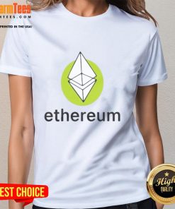Nice Ethereum Green Genesis Ladies Tee featuring a stylish design, perfect for Ethereum enthusiasts and casual wear.