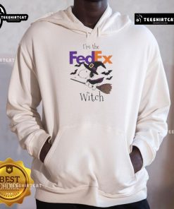 FedEx x Snoopy Halloween hoodie featuring witch design, perfect for festive fall wear and trick-or-treating.