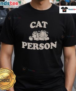 Nice Garfield Cat Person T-Shirt featuring a playful design and vibrant colors, perfect for cat lovers and fans of Garfield.