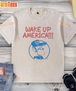 Nice Gary Burbank Wake Up America washed t-shirt featuring vibrant design and comfortable fit for casual wear.