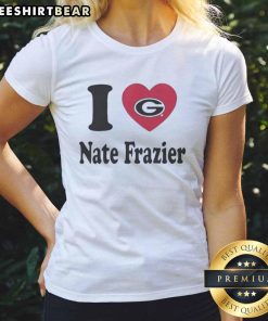 Nice Georgia Bulldogs I Heart Nate Frazier ladies tee featuring vibrant team colors and stylish design for fans.