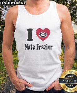 Nice Georgia Bulldogs I Heart Nate Frazier tank top design featuring team colors and logo for fans.