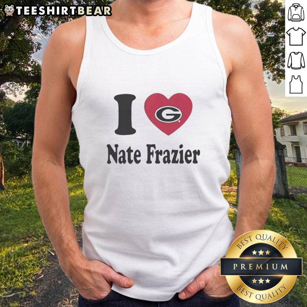 Nice Georgia Bulldogs I Heart Nate Frazier Tank Top Nice Georgia Bulldogs I Heart Nate Frazier tank top design featuring team colors and logo for fans.