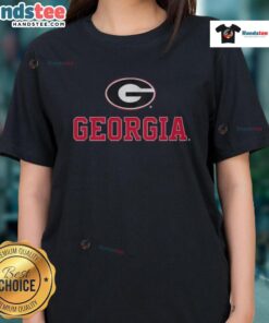 Nice Georgia logo on a ladies football team tee, perfect for fans and casual wear. Stylish and comfortable design.