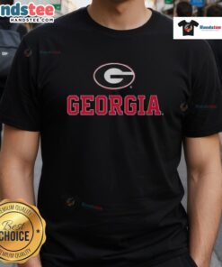 Alt Text: Nice Georgia logo football team T-shirt featuring vibrant colors and team branding, perfect for fans and game day.