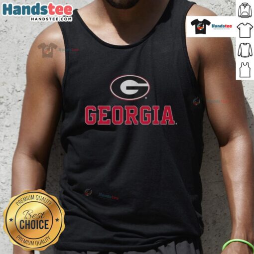 Nice Georgia logo football team tank top featuring vibrant colors and bold design, perfect for game day wear.