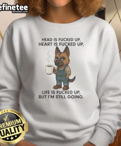 German Shepherd sweatshirt featuring a unique design with a heart graphic, perfect for dog lovers and fashion enthusiasts.