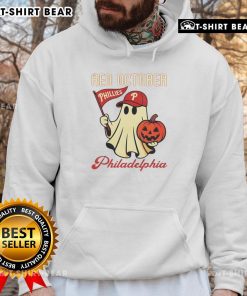 Nice Ghost Philadelphia Phillies Red October Halloween Hoodie featuring a playful ghost design for festive fans.