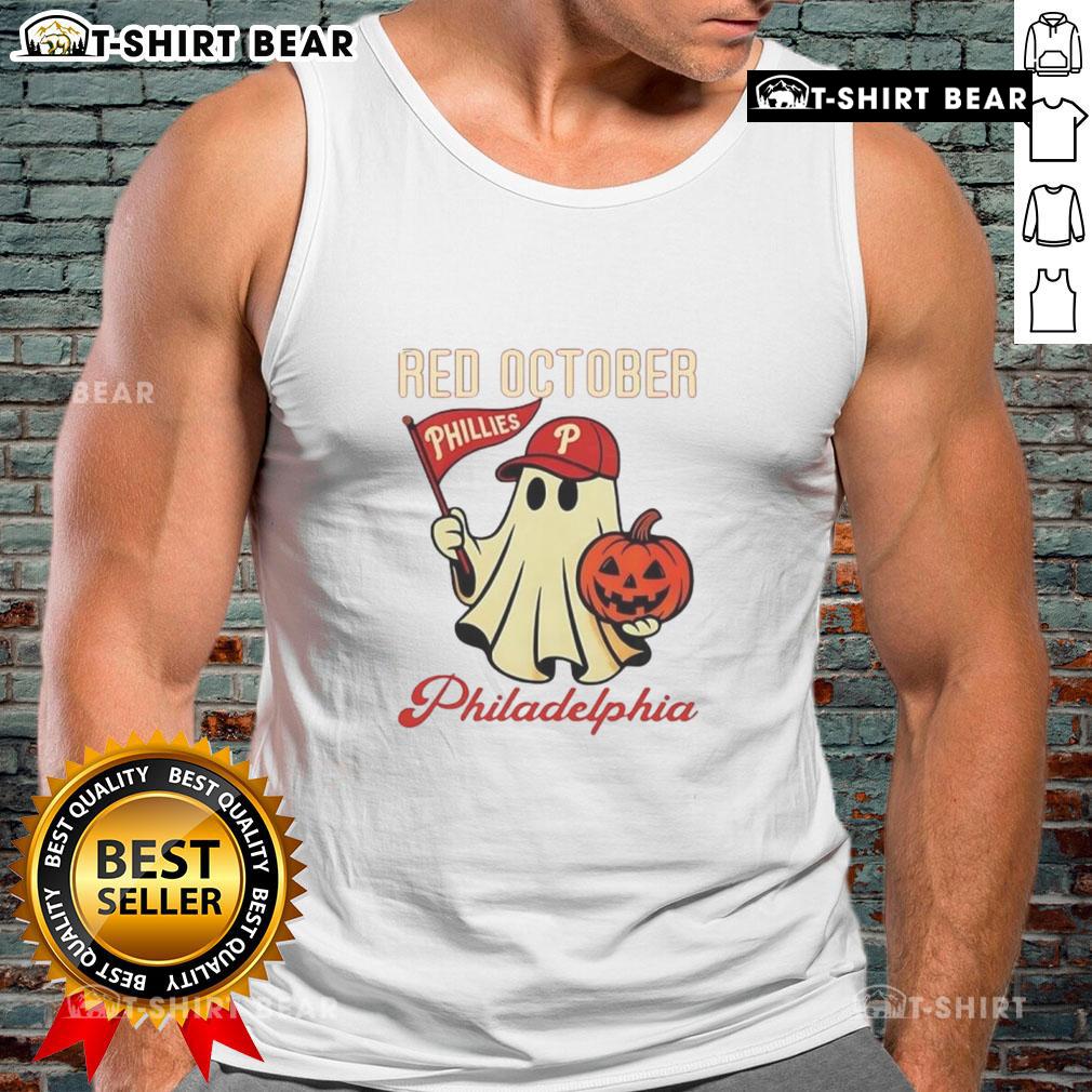 Nice Ghost Philadelphia Phillies Red October Halloween Tank Top Nice Ghost Philadelphia Phillies Red October Halloween Tank Top featuring a playful ghost design for festive fans.