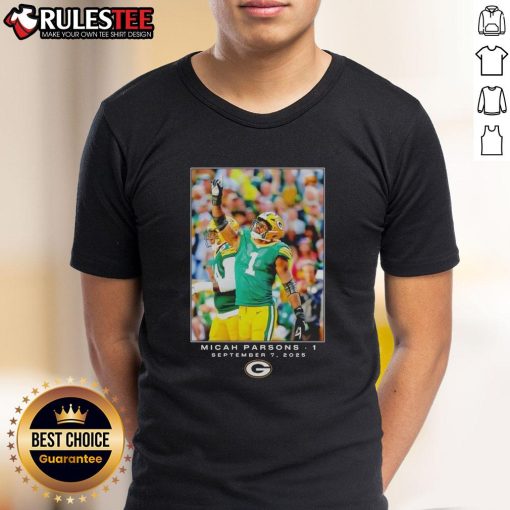 Nice Green Bay Micah Parsons Flash Features Week 1 T-Shirt showcasing vibrant design for football fans and collectors.