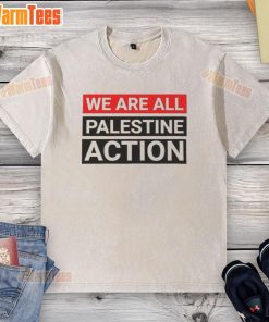 Nice Greta Thunberg We Are All Palestine action washed t-shirt showcasing climate and social justice activism.