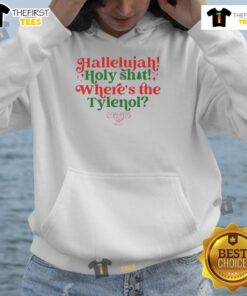 Funny National Lampoon's Christmas Vacation hoodie with 'Holy Sh*t Where's The Tylenol?' design, perfect for holiday cheer.