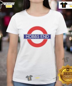Nice Hobbs End logo on a stylish ladies tee, showcasing a modern design perfect for casual wear.
