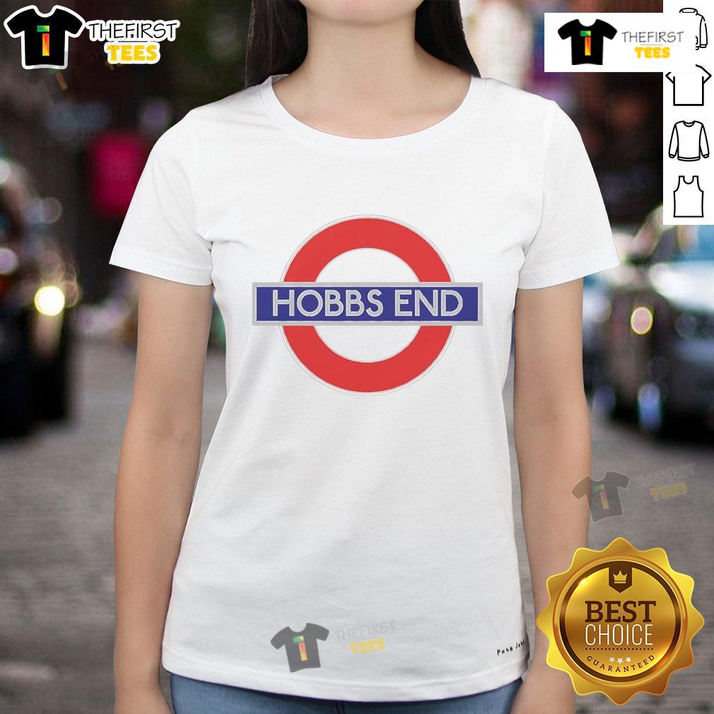 Nice Hobbs End Logo Ladies Tee Nice Hobbs End logo on a stylish ladies tee, showcasing a modern design perfect for casual wear.