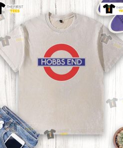 Nice Hobbs End logo on a washed t-shirt, featuring a casual and stylish design perfect for everyday wear.