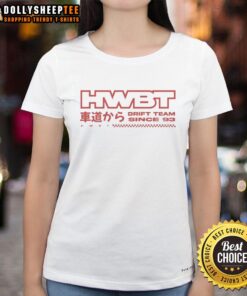 Nice HWBT Drift Team Since 1993 Ladies Tee in stylish design, perfect for motorsport enthusiasts and casual wear.