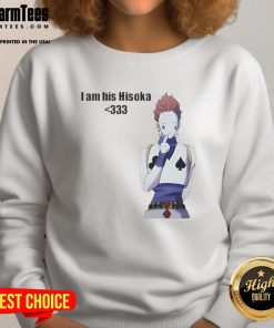 Nice I Am His Hisoka sweatshirt featuring bold graphics, perfect for anime fans and stylish casual wear.