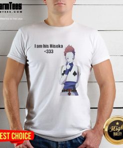 Nice I Am His Hisoka T-Shirt featuring vibrant design inspired by the popular anime character Hisoka.
