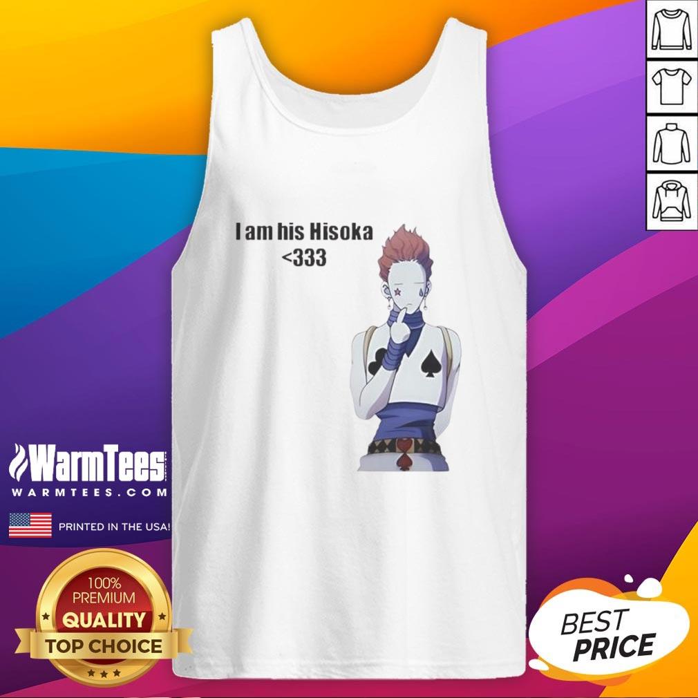 Nice I Am His Hisoka Tank Top Stylish Nice-I-Am-His-Hisoka tank top featuring vibrant graphics inspired by the popular anime character Hisoka.
