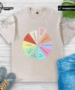 Washed t-shirt featuring the phrase 'Nice, I Forget What Eight Was For' in a stylish font on a casual background.