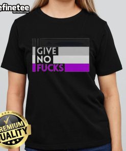 Nice I Give No Fcks Ladies Tee featuring bold text design on a stylish women's t-shirt in casual setting.
