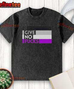 Nice I Give No Fcks washed t-shirt displaying a bold, humorous graphic design for casual wear.