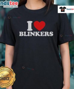 Nice I Love Blinkers Ladies Tee featuring a stylish design perfect for casual wear and blinkers enthusiasts.