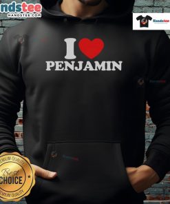 Cozy Nice I Love Benjamin hoodie displayed on a hanger, featuring a trendy design perfect for casual wear.