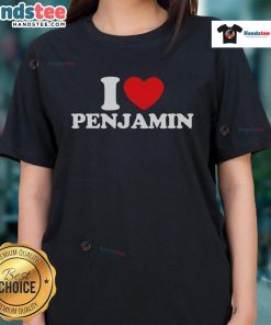Nice I Love Benjamin Ladies Tee featuring a stylish design, perfect for casual wear and showing love for Benjamin.