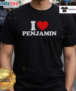 Nice I Love Penjamin T-Shirt featuring a vibrant design, perfect for fans of unique graphic tees and stylish casual wear.