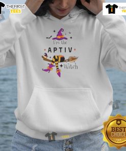 Nice I'm The APTIV Witch Halloween Hoodie featuring a playful witch design, perfect for spooky season festivities.