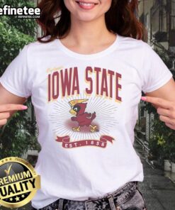 Alt Text: Vintage Iowa State Cyclones Prime Play ladies tee showcasing team spirit and stylish design for fans.