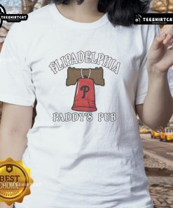 Nice It's Always Sunny in Philadelphia X Phillies Flipadelphia Paddy's Pub Ladies Tee featuring vibrant design and comfortable fit.